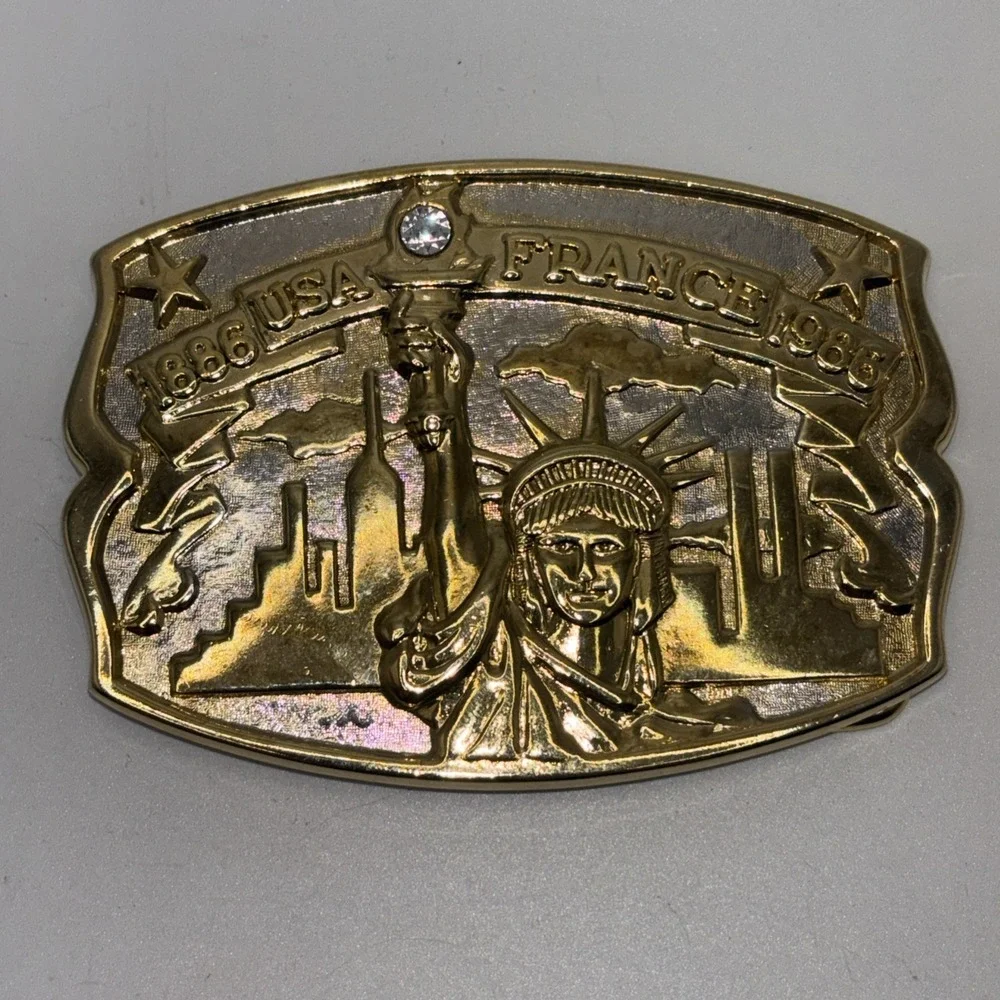 Vtg Belt Buckle 1986 Statue of Liberty 100 Year Anniversary 1886-1986‎ Patriotic